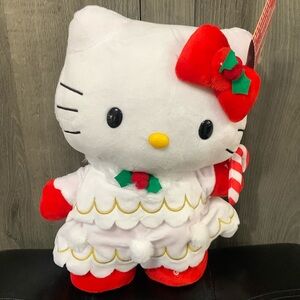 New Hello Kitty Up On The Housetop Christmas Plush Side Stepper Musical Toy